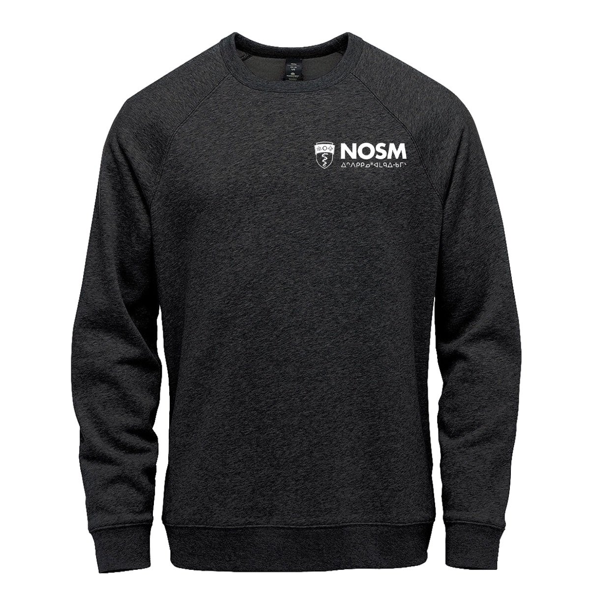 Sweater mockup with the Anishinaabe NOSM University logo
