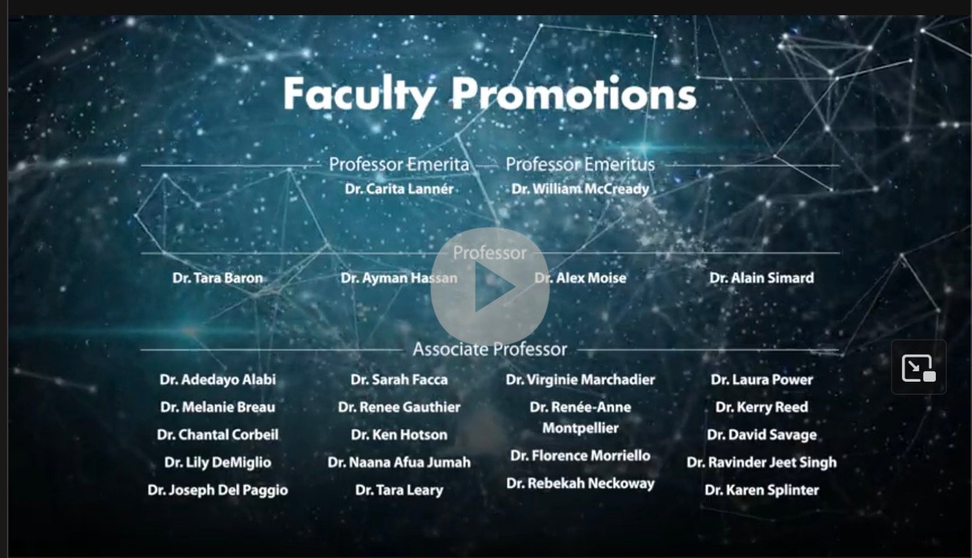 Still from the NOSM donor celebration video