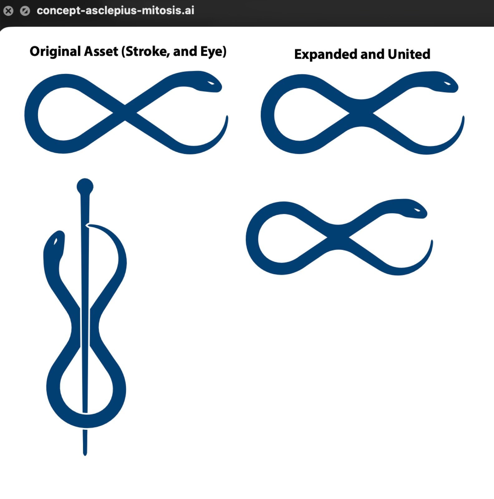 Asclepius rod concept built from the mitosis cell motif