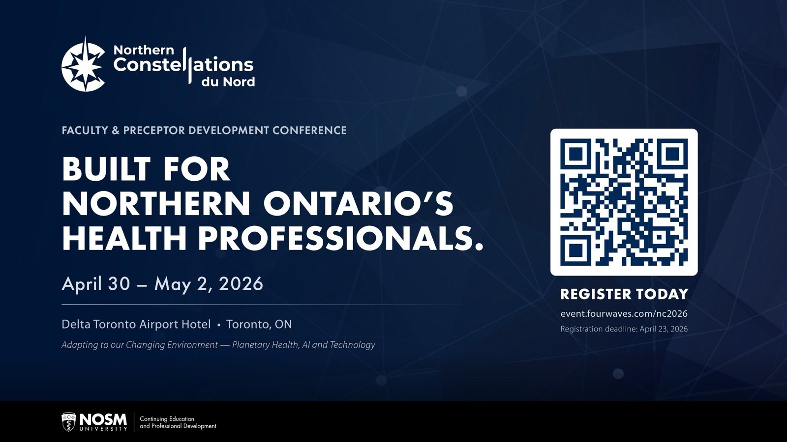 Northern Constellations ad designed for hospital digital screens